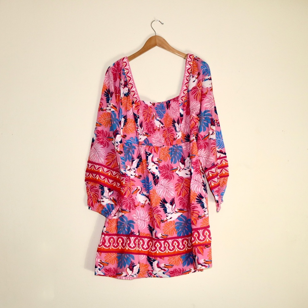 Printfresh Maria Dress in Pelican Palms Print - Picture 4 of 11